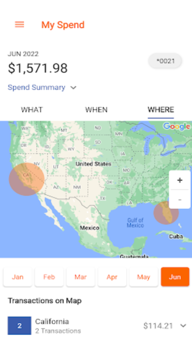 United FCU Card Controls Screenshot