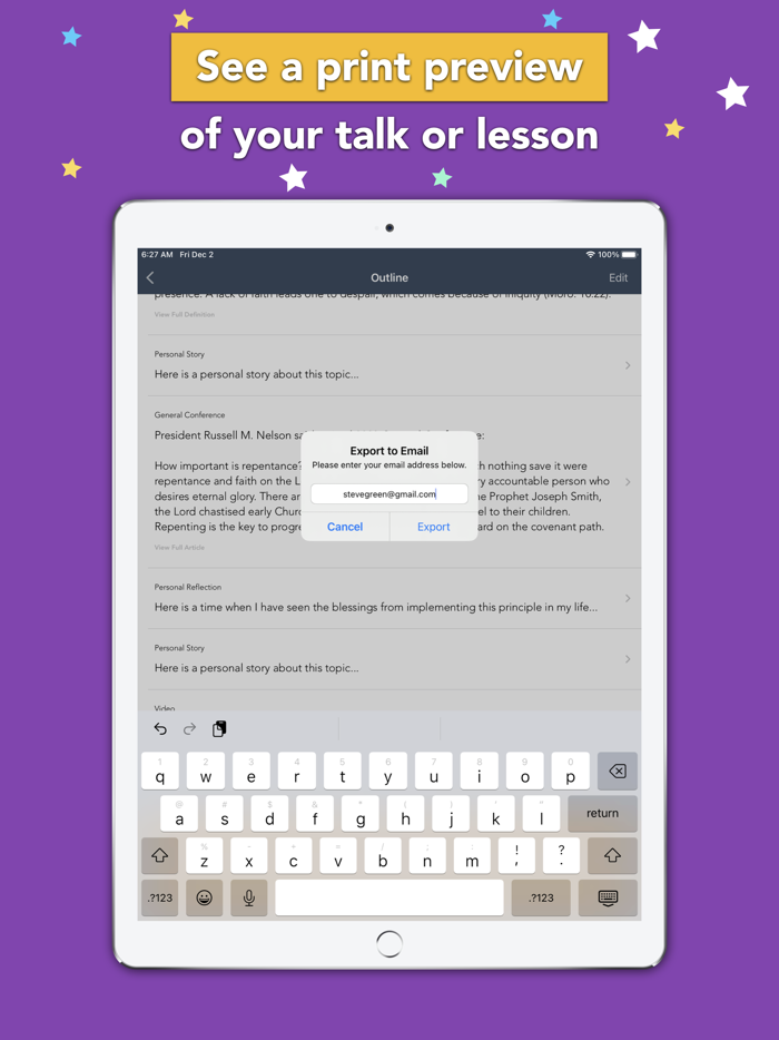 LDS Talk and Lesson Generator