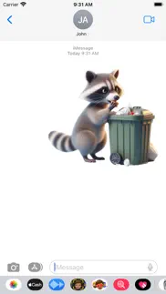 raccoon garbage stickers iphone screenshot 4