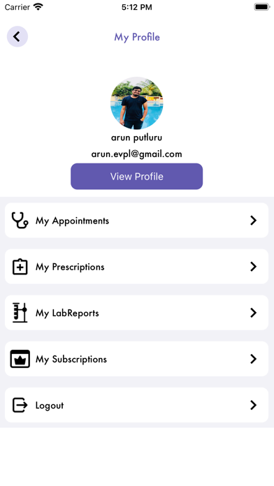 Evaidya Health Screenshot