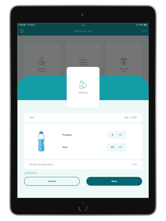 Corra: Symptom Tracker iPad screenshot 1 - Health & Fitness app