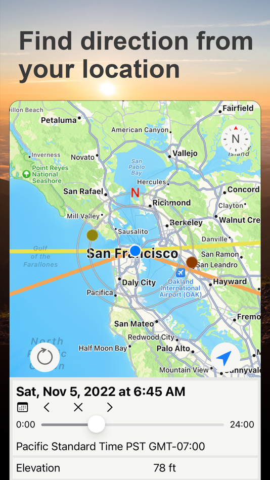 #1. Sunrise, Sunset (iOS) Bởi: Oceano Inc.