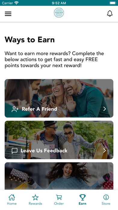 Foster Coffee Co Rewards Screenshot