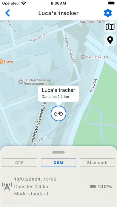 Ellipse Bikes - Tracking Screenshot