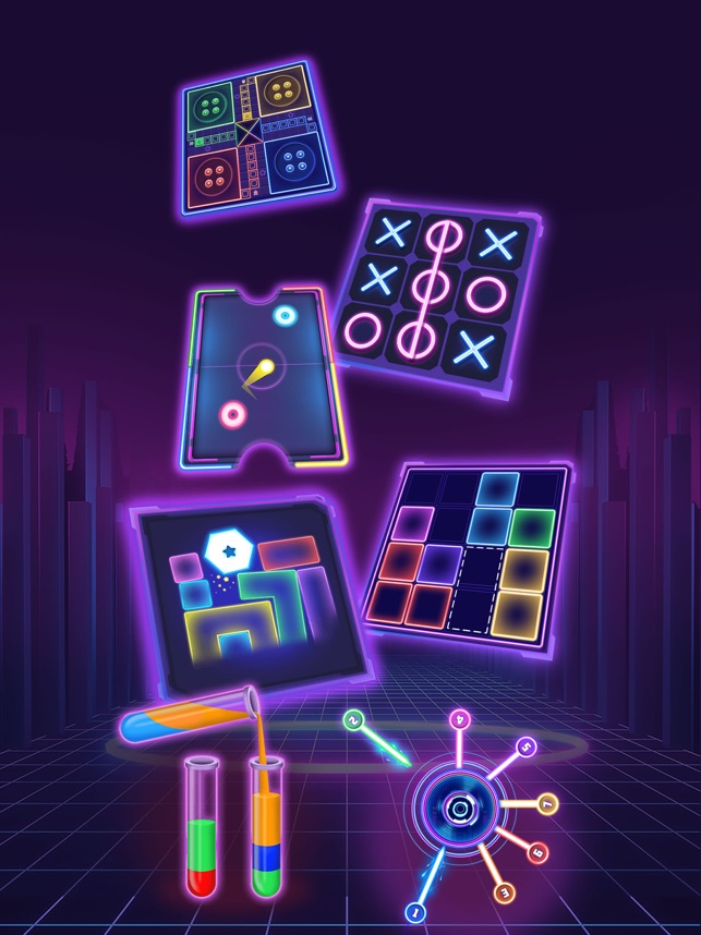 Baixar & Jogar Tic Tac Toe Glow: 2 Player XO no PC & Mac (Emulador)