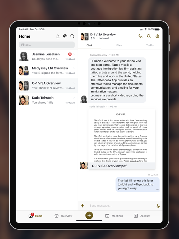 Tattoo Visa iPad screenshot 3 - Business app