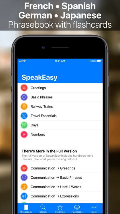 SpeakEasy Phrases & Flashcards screenshot-0
