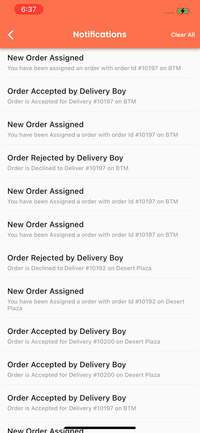 Multi Restaurant Delivery