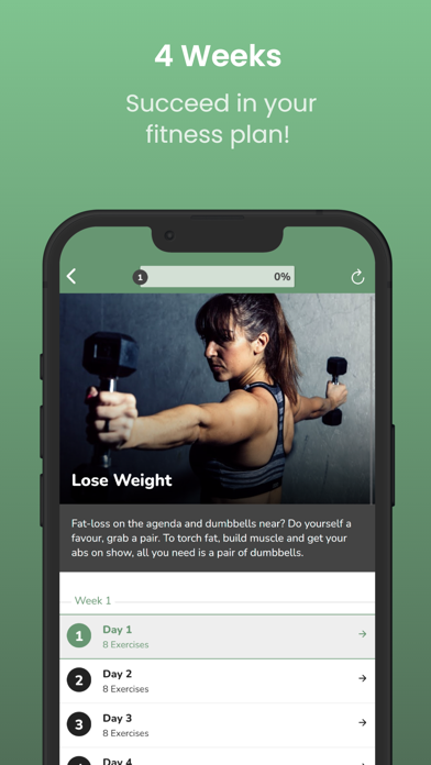 Dumbbell Workout Plan Screenshot