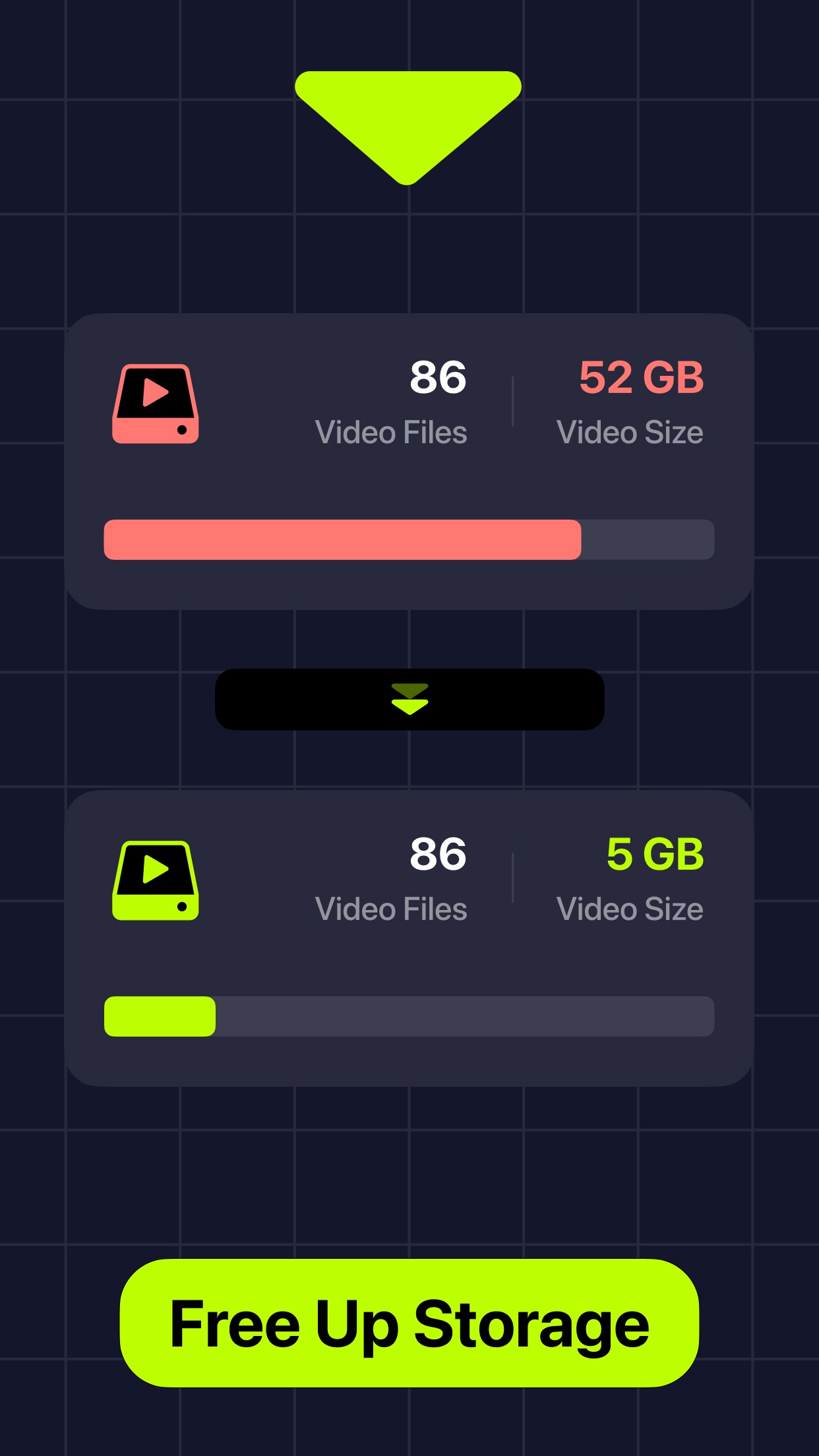 Screenshot do app Video Compressor･