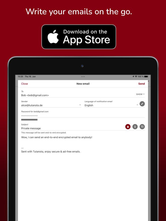 Encrypted private email Tuta