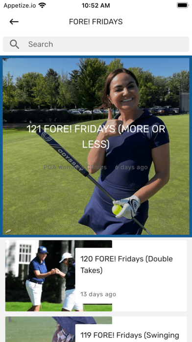 PGA of America Women's Clinics Screenshot