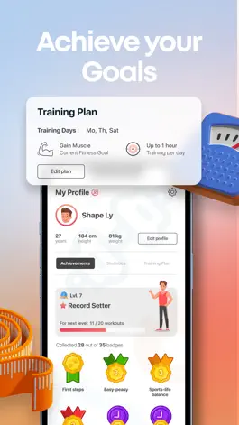 The app Shapely: Workouts & Fitness Game screenshot Shapely: Workouts & Fitness apk