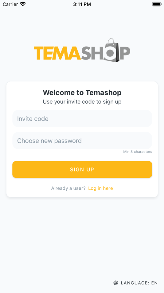 #1. Temashop Employee App (iOS) 由: Monotree