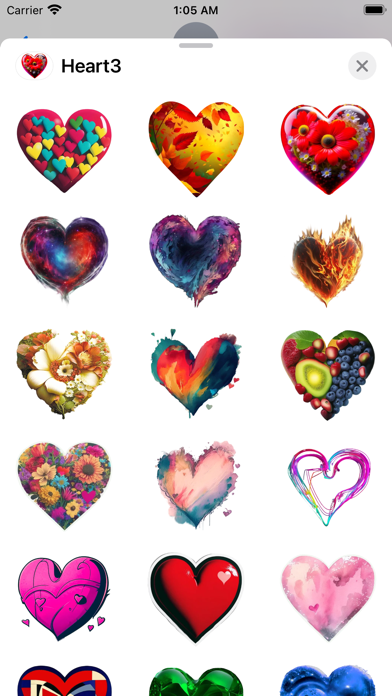 Beautiful 3D Loving Heart Pack Screenshot