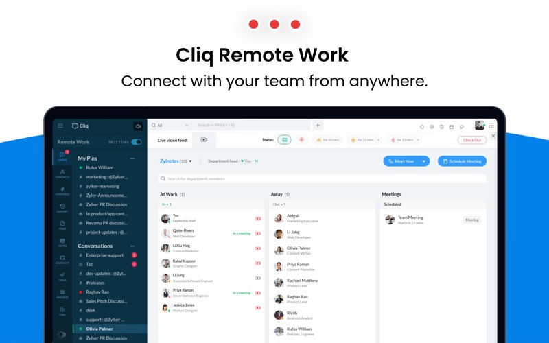 Screenshot #1 pour Cliq - Team communication