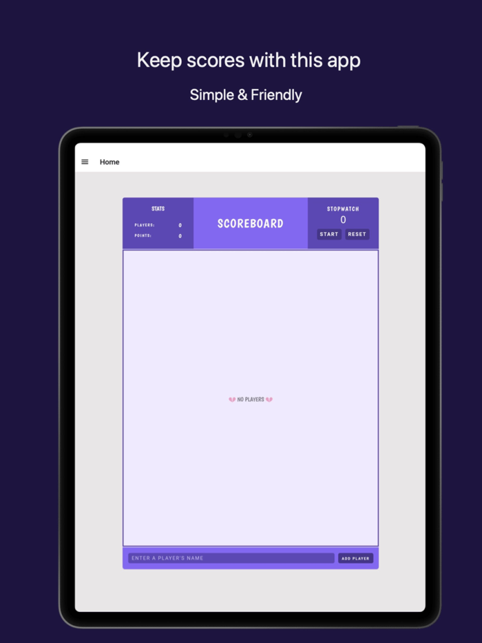 Scoreboard Keeper App