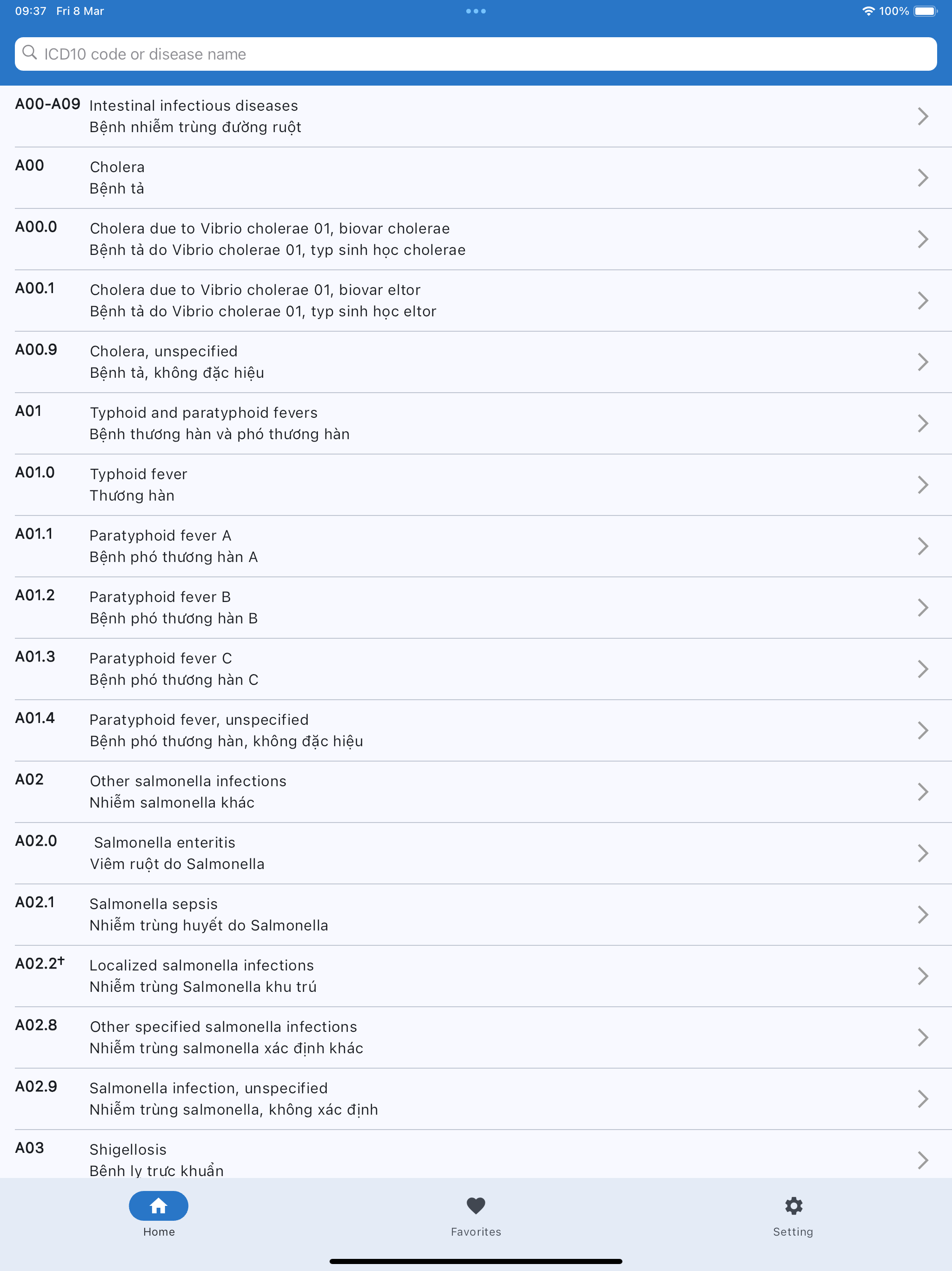 ICD-10 Dictionary