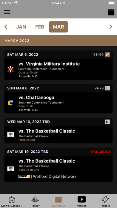 Wofford Terriers Screenshot
