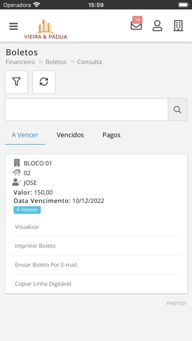 Vieira & Padua Administradora Screenshot