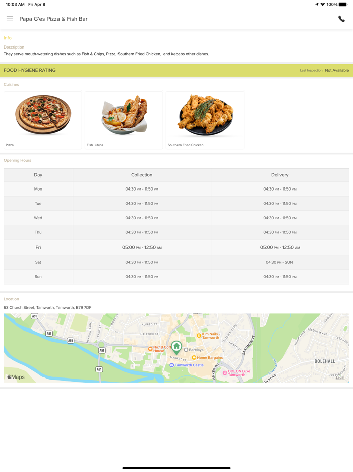 Papa Ges Pizza and Fish Bar