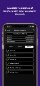 Electrical: Resistor Code screenshot #1 for iPhone