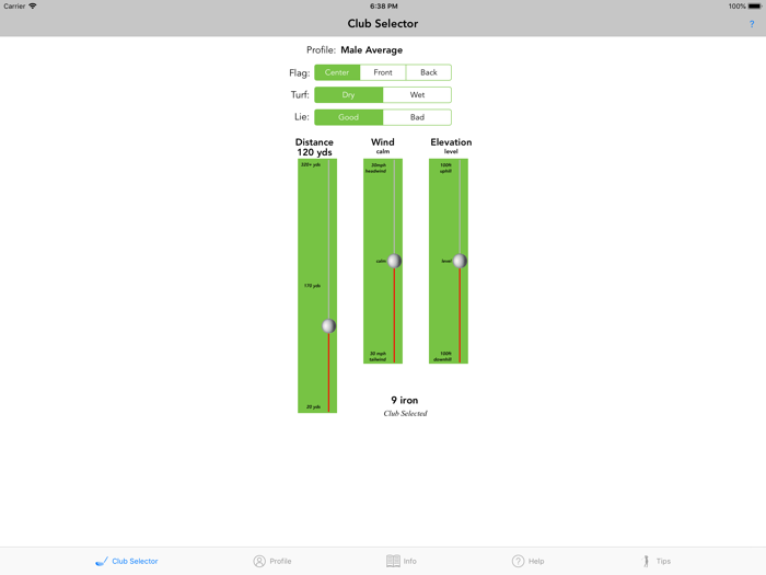 Golfmaster Club Selector