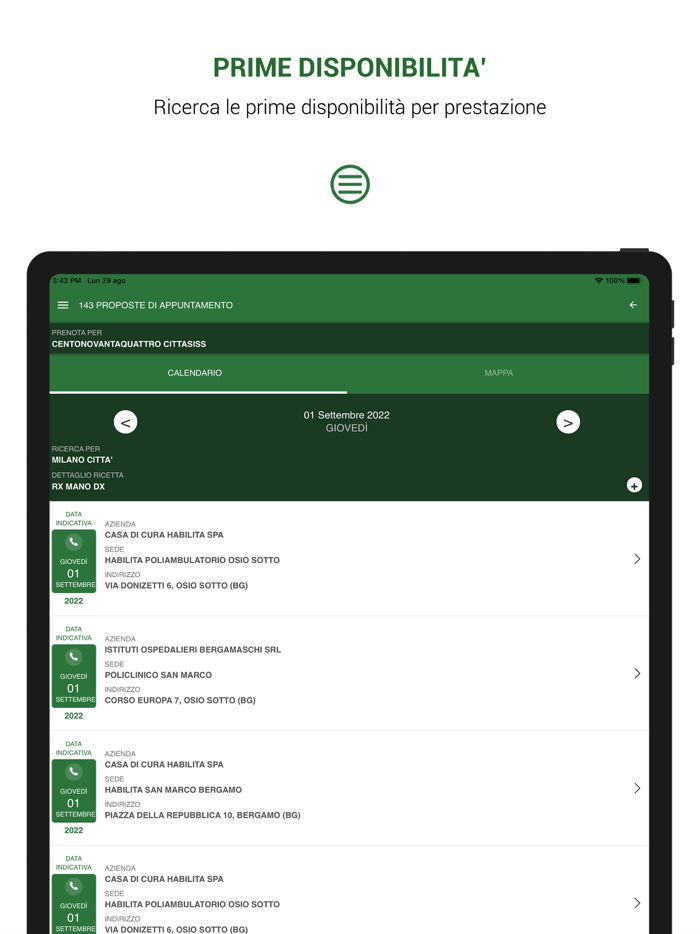 SALUTILE Prenotazioni