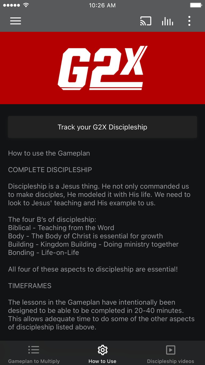 G2X  Athlete Discipleship