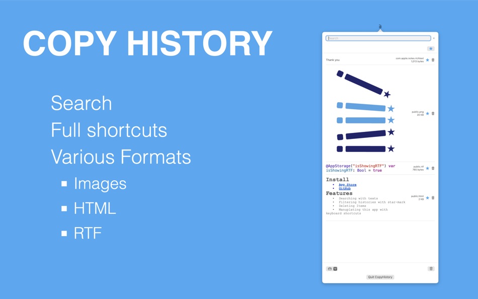 Copy History Mark Ⅱ (macOS) 来自: kazutoshi miyasaka Copy History Mark Ⅱ (macOS) 来自: kazutoshi miyasaka