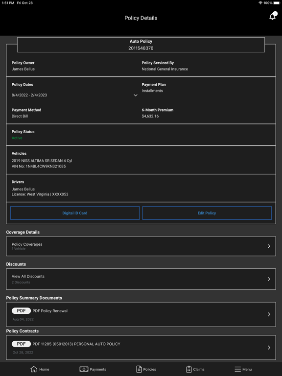 National General iPad screenshot 9 - Finance app