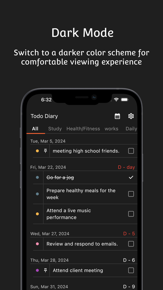 #6. todo diary - simple todo list (iOS) Podle: DongJoon Seo