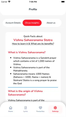 Game screenshot Vishnu Sahasranama Stotram apk