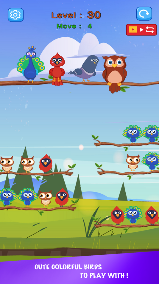 #1. Baby bird sort : color puzzle (iOS) Bởi: OMAR TIKDAM