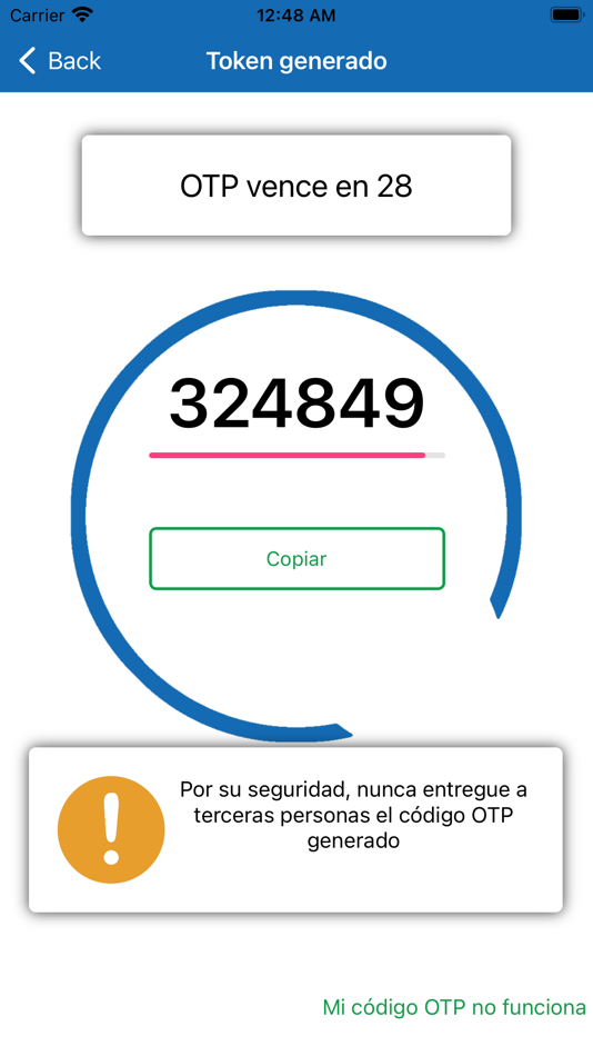 #3. CoopeAyA Token (iOS) 由: Cooperativa de Ahorro y Credito del Instituto Costarricense de Acueductos y Alca