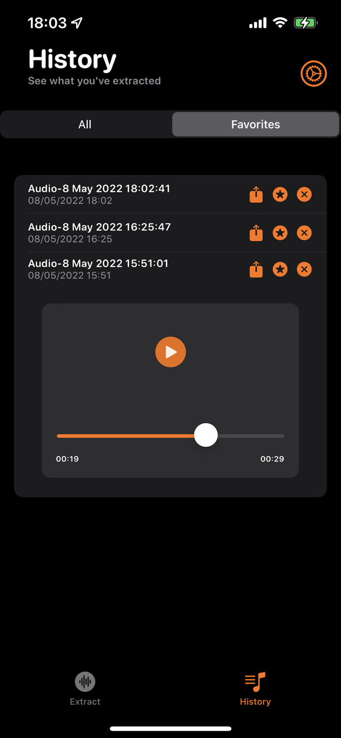 Just Audio Extract from Video