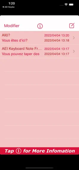 Game screenshot AEI Keyboard Note French apk