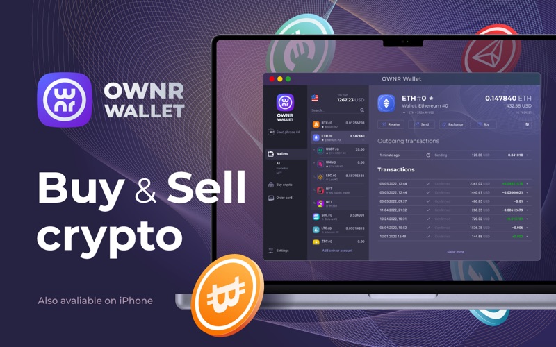 Screenshot #1 pour OWNR crypto wallet for PC