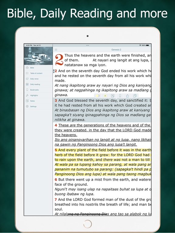 Screenshot #5 pour Tagalog English Bible － Biblia