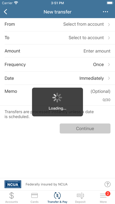 Americo Federal Credit Union Screenshot