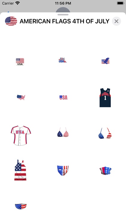 AMERICAN FLAGS JULY 4 Stickers screenshot-7
