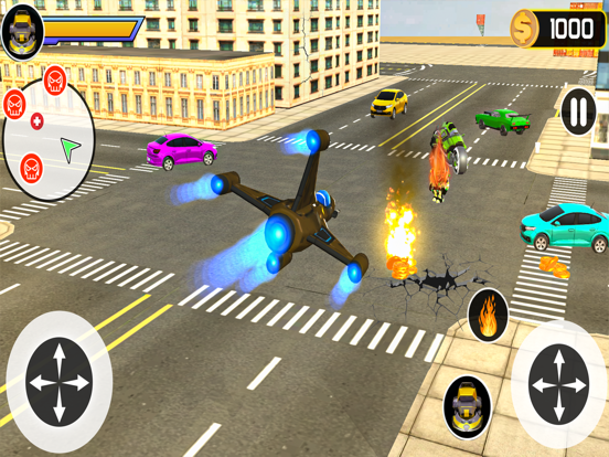 Jet Robot Transform Car Flying iPad screenshot 5 - Games app