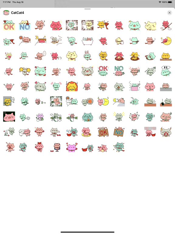 Screenshot #6 pour Cat Cat 4 Stickers Pack
