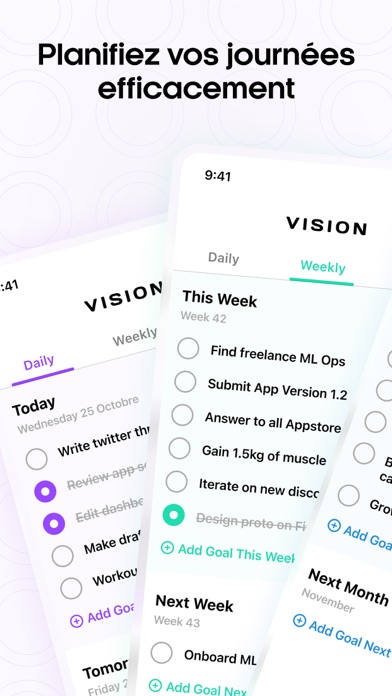 Screenshot #1 pour Goal Tracker - Vision