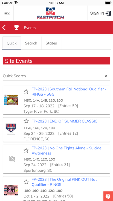 DC Fastpitch Screenshot