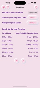 CycleWise: Period Calculator screenshot #1 for iPhone