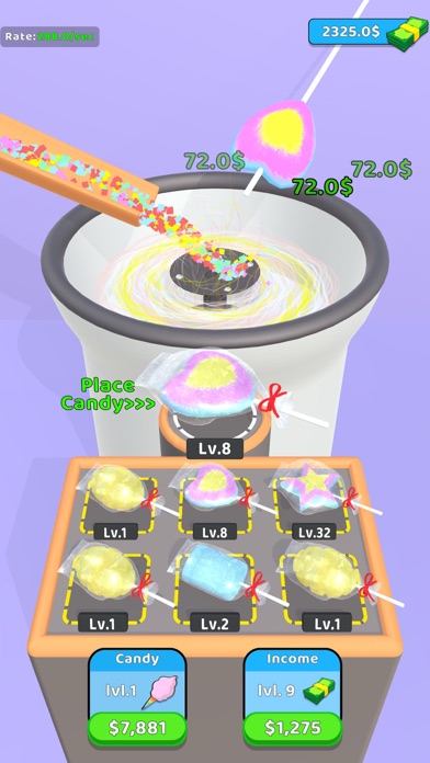 Cotton Candy Shop: Idle Tycoon Screenshot