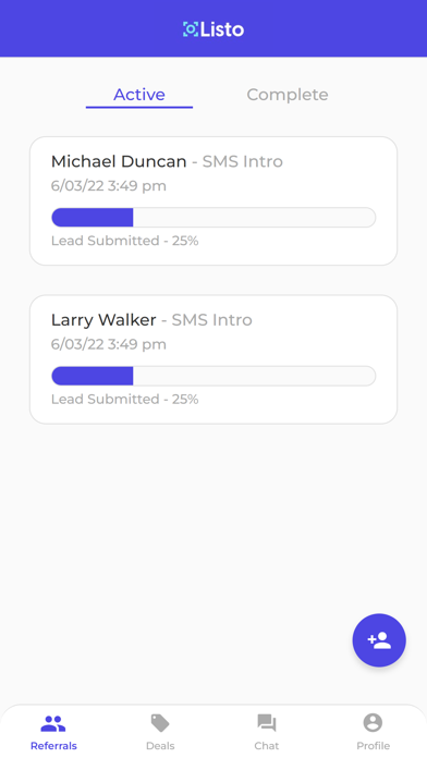 Listo Leads Screenshot