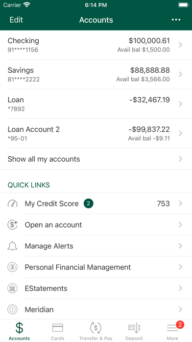 Pinnacle Bank Mobile Screenshot