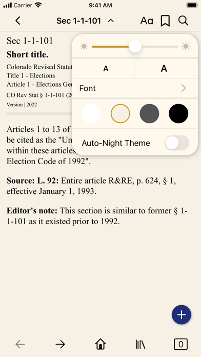 Colorado Revised Statutes Screenshot